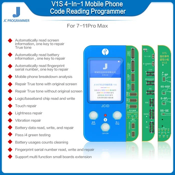 JC V1 Proximity Light Sensor / True-Tone Display / Multi-Touch / Vibraton / Baseband / Logic Read / Write Data Recovery Programmer For iPhone 7 / 7P / 8 / 8P / X / XS / XR / XS Max / 11 / 11 Pro Max - Image 9
