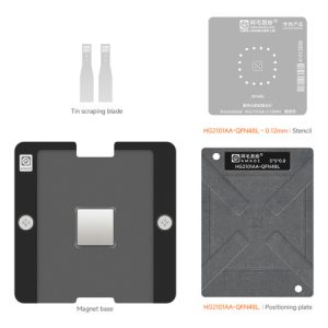 Amaoe 0.12mm HosinGlobal HG2101AA-QFN48L IC Chips BGA Reballing Stencil Platform Set